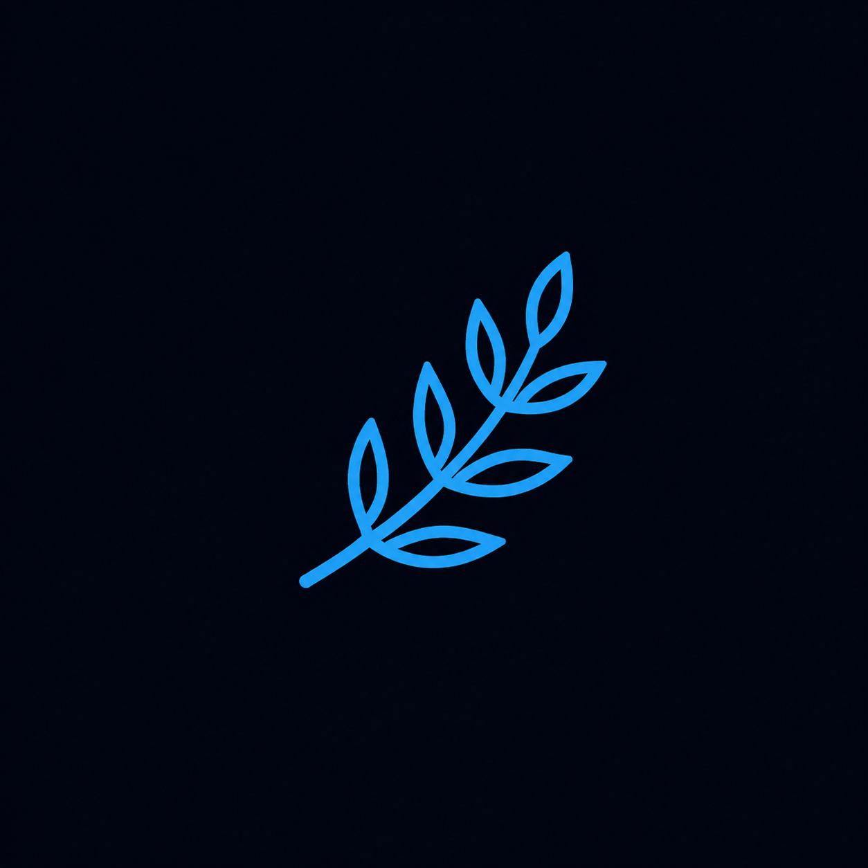 Blue olive branch